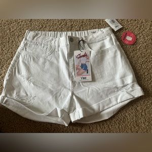 Ymi white denim shorts